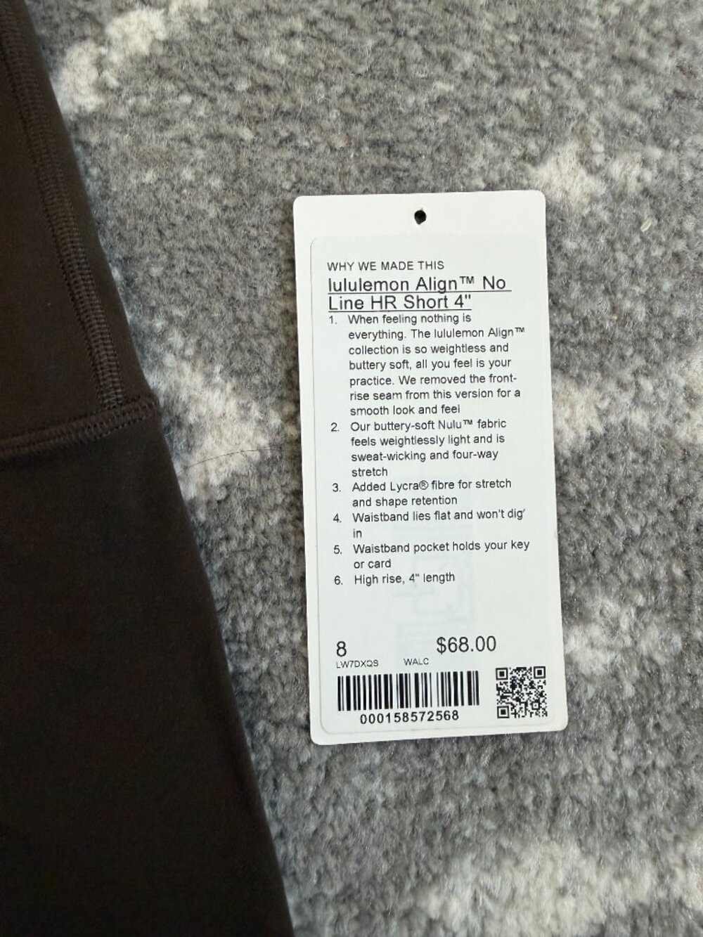 Lululemon Align No Line HR Short 4", Size 8 - Picture 8 of 9